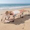 Goplus Outdoor Beach Lounge Chair Folding Chaise Lounge with Pillow Blue\Blue&Green\Black\Grey\Turquoise\Pink\Beige\Light Pink